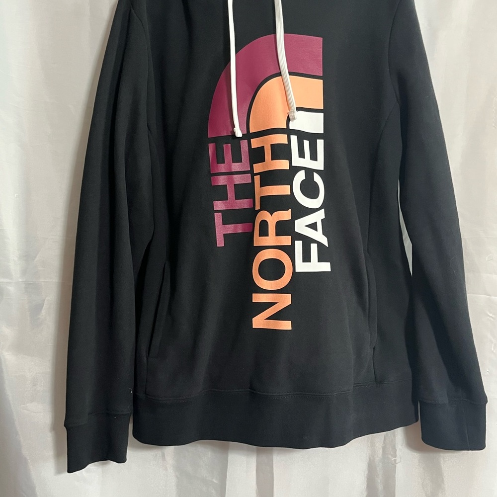 The North Face Black Sweatshirt with Vibrant Logo